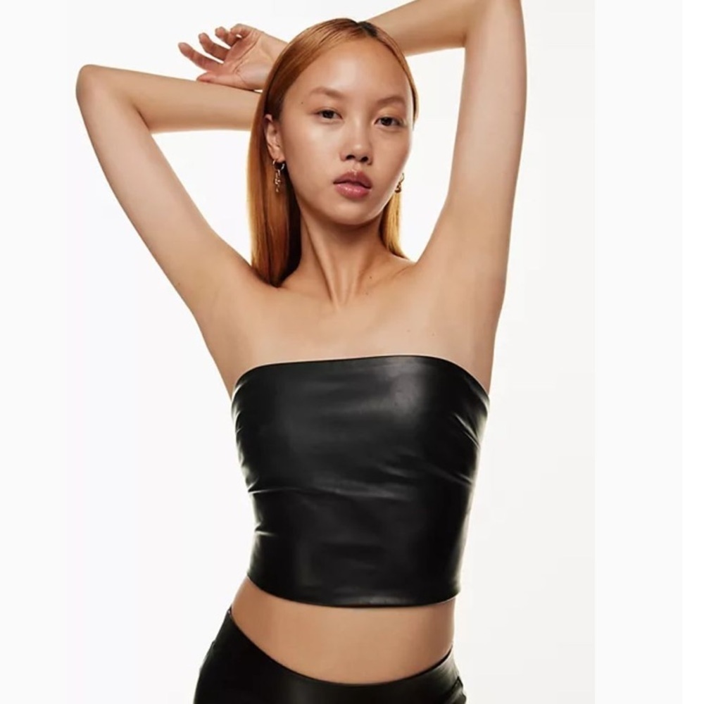 Aritzia TEN by Babaton Faux Leather Tube Top